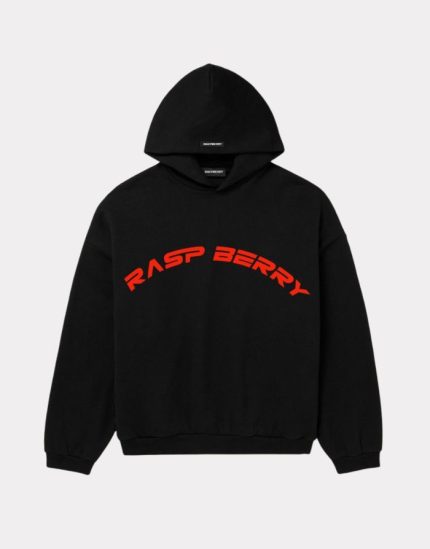 Raspberry Hills New Black Hoodie