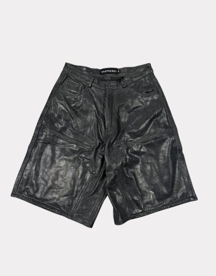 Raspberry Hills Leather Shorts Black