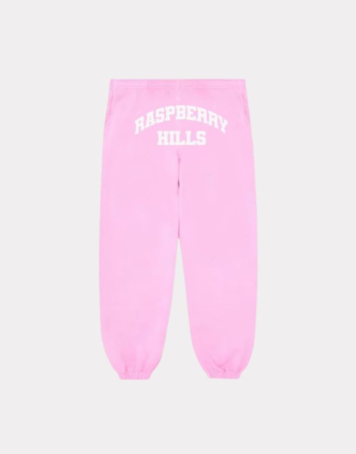 Raspberry Hills New & White Logo Sweatpant Pink Raspberry Hills New & White Logo Sweatpant Pink