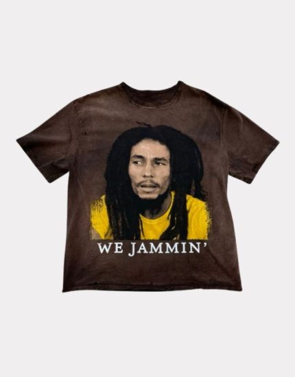 GV Gallery Raspberry Hills Bob Marley We Jammin Tee Washed Brown