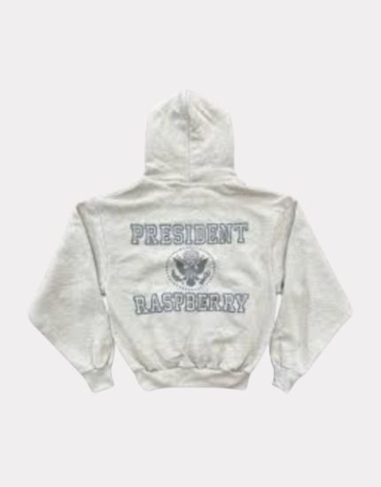 Raspberry Hills President White Hoodie
