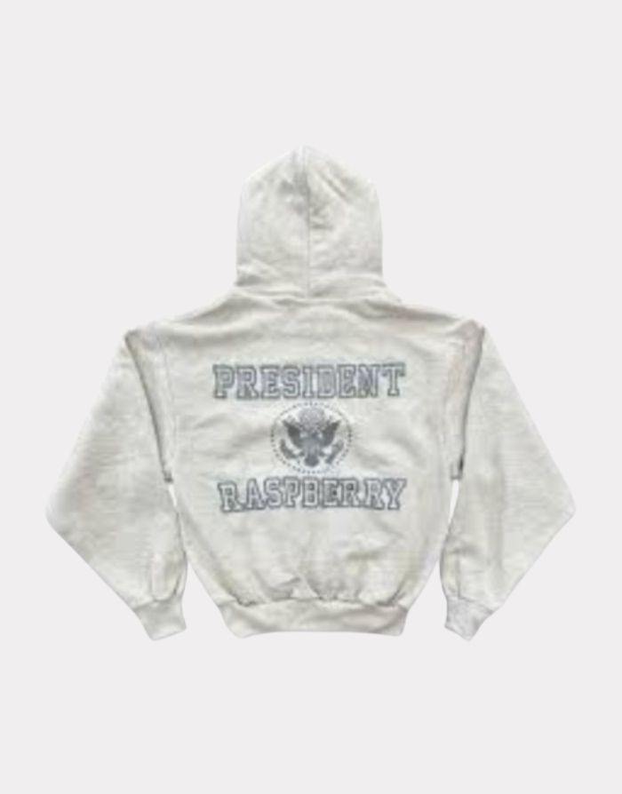Raspberry Hills President White Hoodie Raspberry Hills President White Hoodie