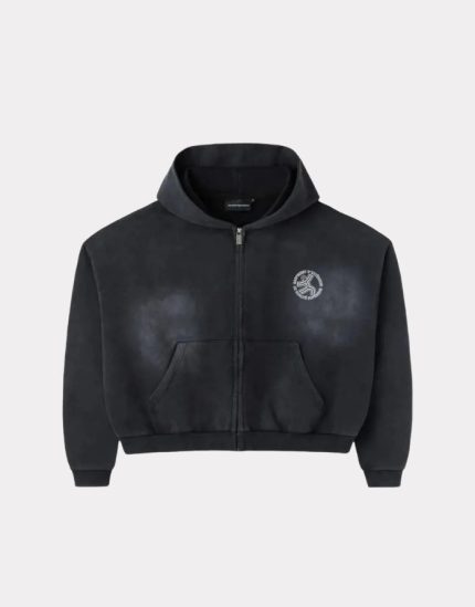Raspberry Logo Detail Zip Hoodie