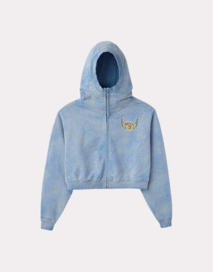 Raspberry Hills London Fog Cropped Zip Up