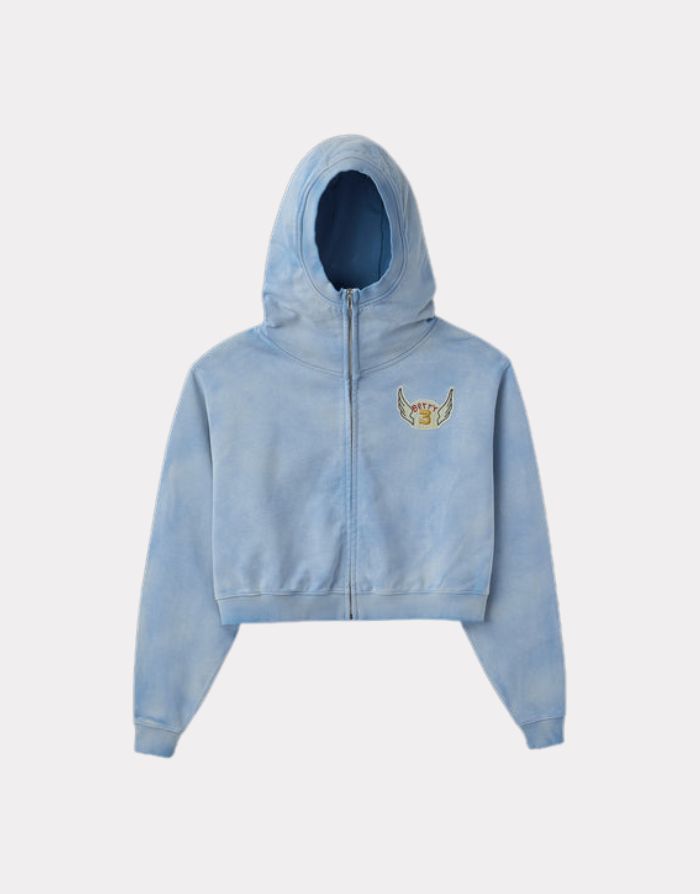 Raspberry Hills London Fog Cropped Zip Up Raspberry Hills London Fog Cropped Zip Up
