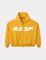 Raspberry Hills Rasp White Logo And Yellow Hoodie